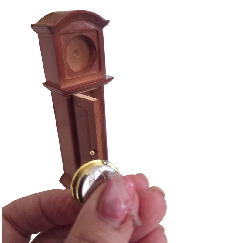 Dolls House Working Grandfather Clock Walnut Dolls House Working Grandfather Clock Walnut