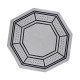 Dolls House Octagonal Area Rug Black Grey Modern Carpet Double Sided Dolls House Octagonal Area Rug Black Grey Modern Carpet Double Sided