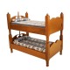 Dolls House Small Bunk Beds Or Twin Beds Walnut Miniature 1:12 Bedroom Furniture