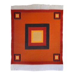 Dolls House Rug Homage to the Square Design Modern Miniature Floor Accessory Med