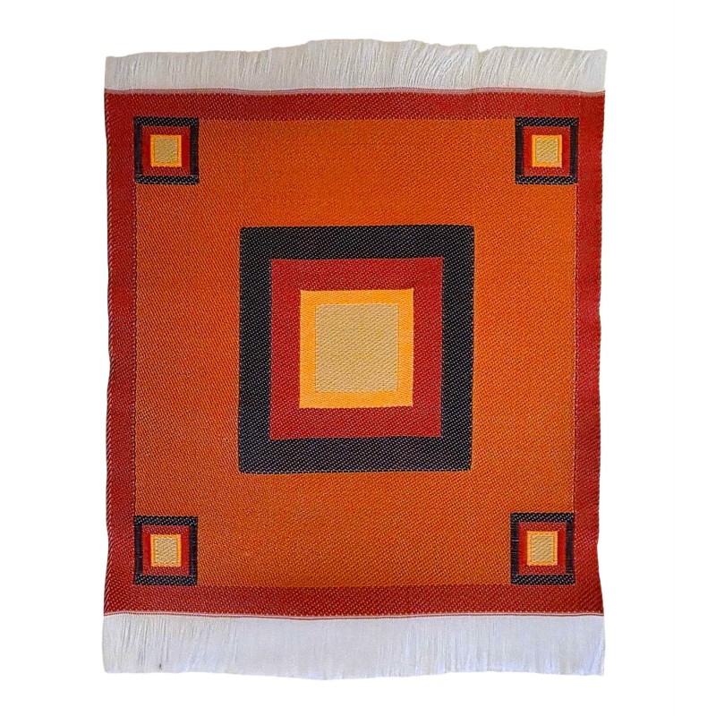 Dolls House Rug Homage to the Square Design Modern Miniature Floor Accessory Med