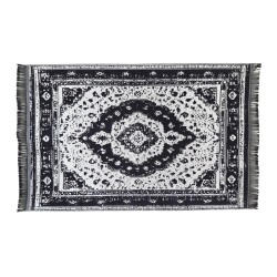 Dolls House Rug Rectangular Black Traditional Miniature 1:12 Carpet Med Dolls House Rug Rectangular Black Traditional Miniature 1:12 Carpet Med