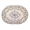 Dolls House Oval Rug Traditional Beige French Floral Design Carpet Large