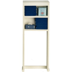 Dolls House Over Toilet Shelf Unit Dark Blue Miniature Bathroom Furniture 1:12