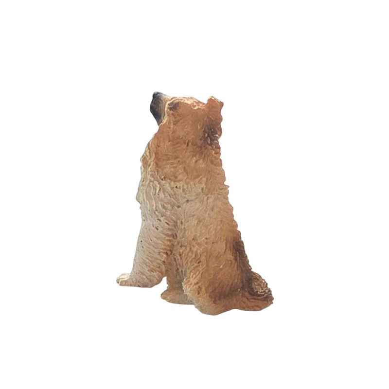 Dolls House Collie Dog Sitting Down Miniature Pet Animal Lassie 1:12 Accessory