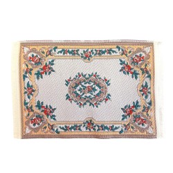 Dolls House WovenTapestry Rug Miniature Traditional Floral Floor Accessory