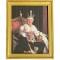 Dolls House King Charles III Coronation Portrait Picture Royal Family Gold Frame