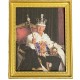 Dolls House King Charles III Coronation Portrait Picture Royal Family Gold Frame