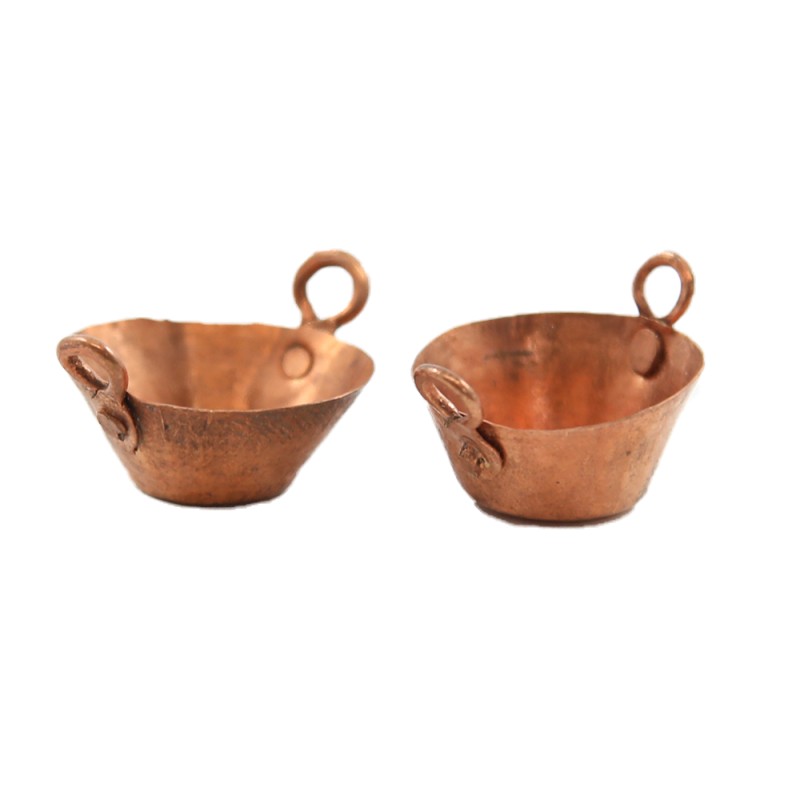 Dolls House Copper Jam Pans Pioneer Cookware Kitchen Pot Camping Wagon Accessory