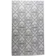 Dolls House Outdoor Rug Grey Black Diamond Modern Garden Flooring Printed Card