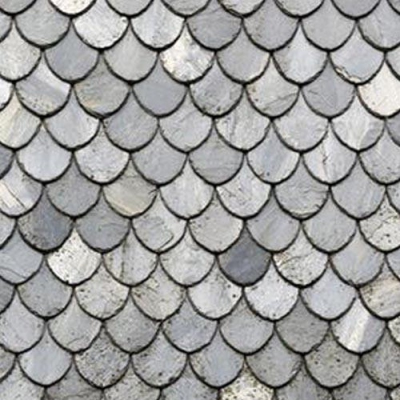 Dolls House Roof Tiles Shingles Fish Scale Slate Grey Miniature Roofing Sheet