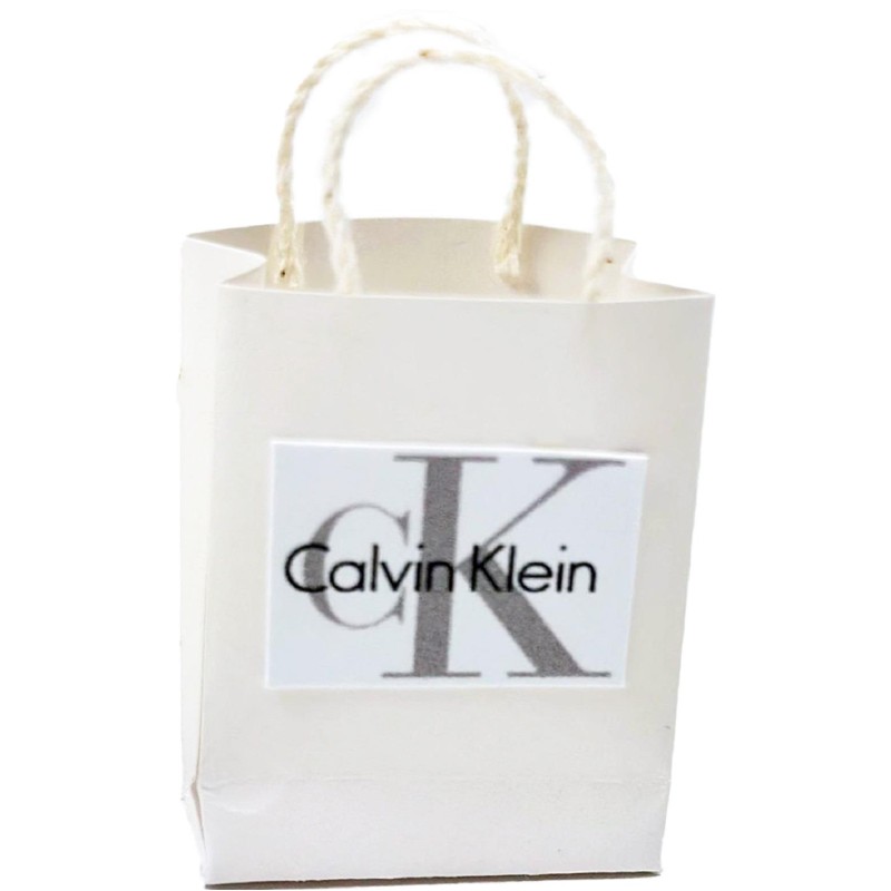 Dolls House Calvin Klein Paper Shopping Gift Bag Grocery Shop Store Accessory