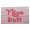 Dolls House Bath Mat "Nice Butt" Pink Modern Bathroom Rug Accessory Printed Card