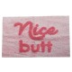 Dolls House Bath Mat "Nice Butt" Pink Modern Bathroom Rug Accessory Printed Card