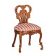 Dolls House Belter Side Chair Regency Pink & Walnut JBM Dining Room Furniture Dolls House Belter Side Chair Regency Pink & Walnut JBM Dining Room Furniture