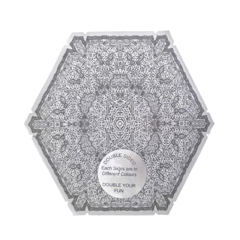 Dolls House Octagonal Area Rug Silver Grey Modern Carpet Double Sided Dolls House Octagonal Area Rug Silver Grey Modern Carpet Double Sided