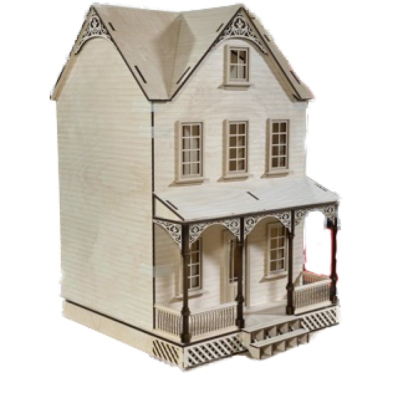 Penny Lane Farmhouse 1:12 Scale Laser Cut Flat Pack Dolls House Kit