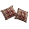 Dolls House Scatter Cushions Red Cream Check Square Throw Pillow 1:12 Accessory
