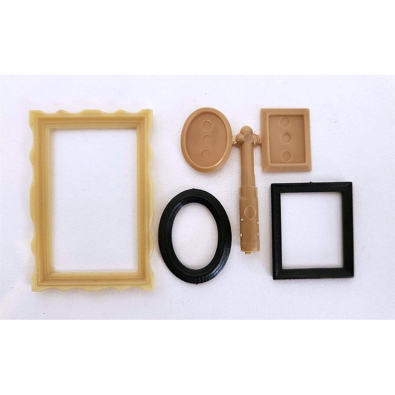 Dolls House Empty Picture Frames Chrysnbon Assorted Set Miniature 1:12 Plastic