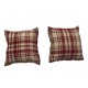 Dolls House Scatter Cushions Red Cream Check Square Throw Pillow 1:12 Accessory