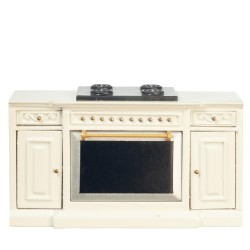 Dolls House White Stove Cooker Unit Kitchen Furniture The Platinum Collection