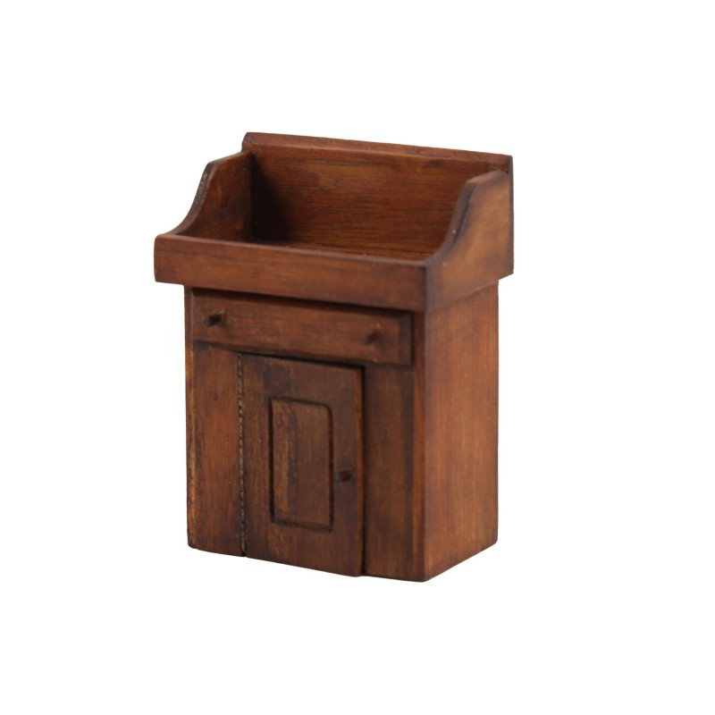 Dolls House Rustic Wash Stand Unit Wooden Miniature Bedroom Bathroom Furniture