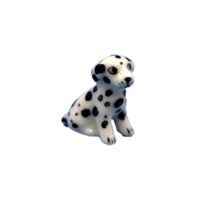 Dolls House Small Dalmatian Sitting Pet Puppy Dog Miniature Accessory 1:12