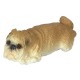 Dolls House Bulldog Lying Down 1:24 Scale Half Inch Pet Dog Animal