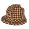 Dolls House Red Checkered Plaid Mans Hat Falcon Miniature Accessory