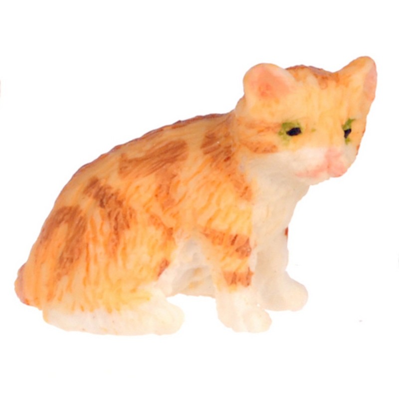 Dolls House Orange Kitten Sitting Falcon Miniature Accessory Pet Cat 1:12