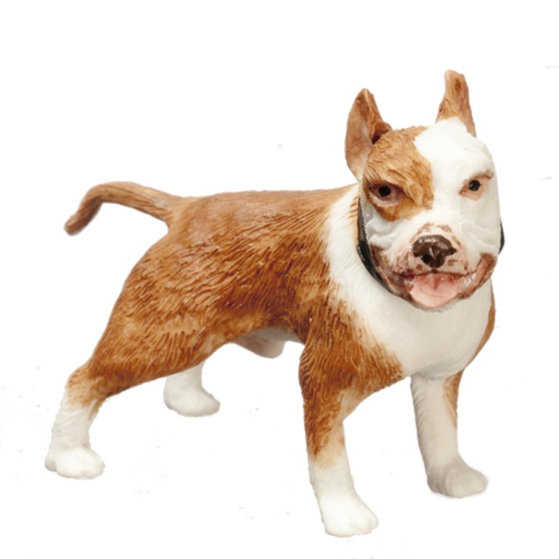 Dolls House Russet Brown Boxer Standing Miniature Pet Dog 1:12 Scale