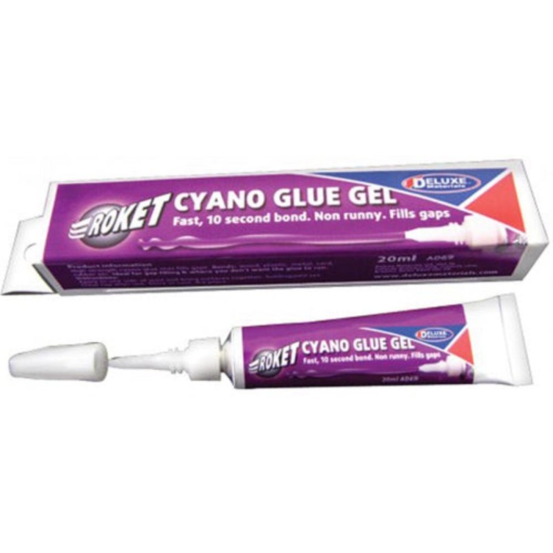 Deluxe Roket Cyano Glue Gel for Fast Gap Filling Bond 20ml