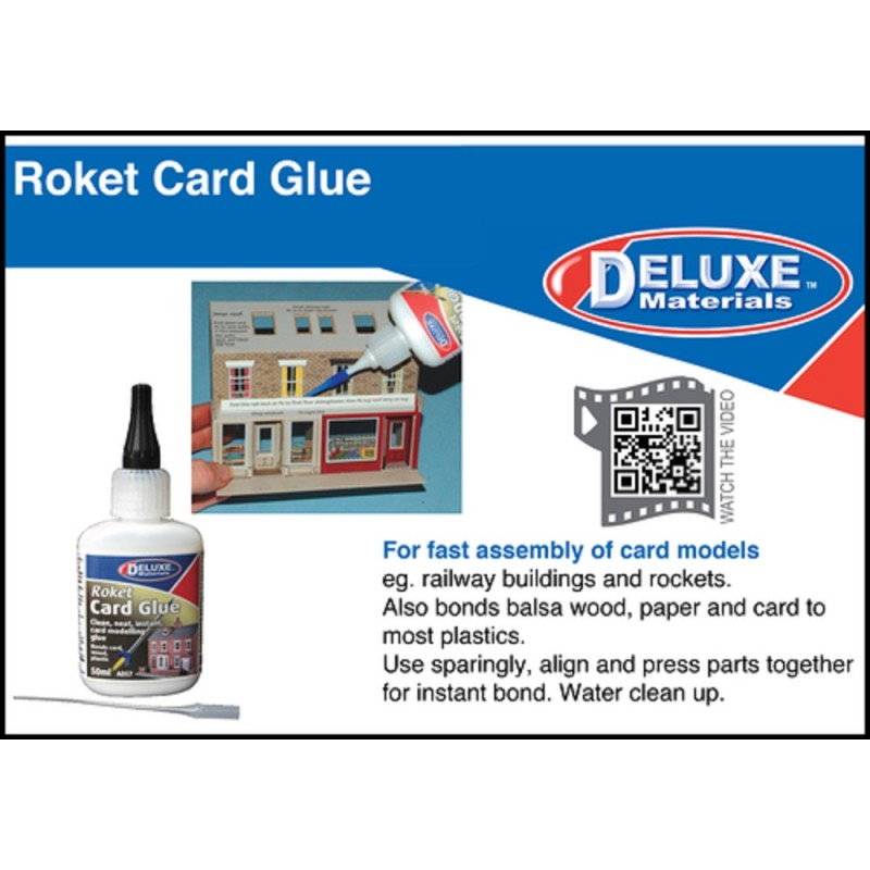 Deluxe Roket Card Glue - 50ml - Bonds Card Wood Plastic 