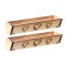 Dolls House 2 Empty Heart Window Boxes Trough Miniature Wooden Garden Accessory