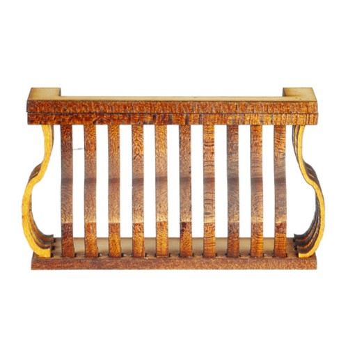Melody Jane Dollhouse Balcony - Square B Curve Laser Cut Wooden Gallery In 1:12 Scale - View #10