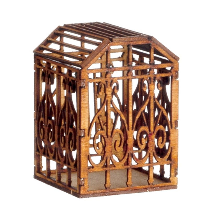 Dolls House Large Bird Aviary Cage Miniature Laser Cut Wooden Pet Accessory