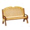 Dolls House Wooden Lattice Garden Bench Miniature Outdoor Park Furniture
