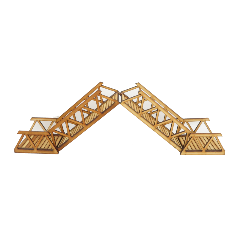 Dolls House Draw Bridge Wooden Miniature Landscaping 1:12 Garden Accessory