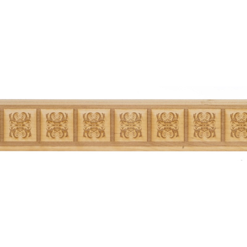 Dolls House Wainscot Interior Paneling Raised Square Centre Pattern Wainscoting