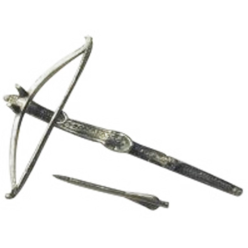 Dolls House Crossbow & Bolt Wartime Ornamental Accessory 1:12 Scale