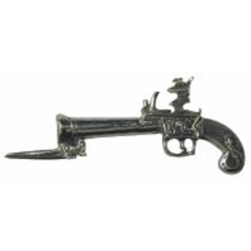 Dolls House Flintlock Pistol & Bayonet Wartime Gun Ornamental Accessory 