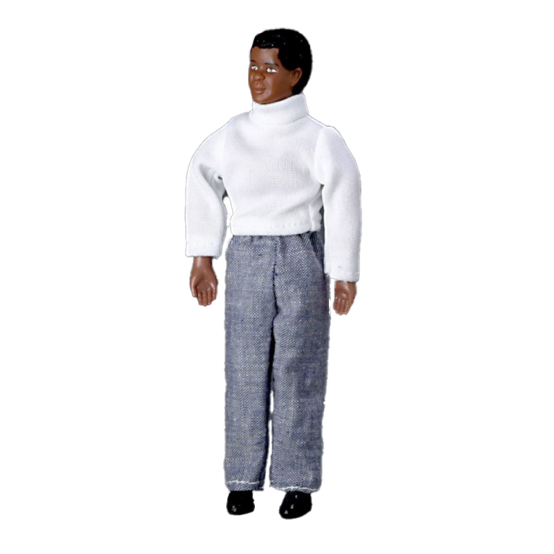 Dolls House Miniature 1:12 Scale People Black Father Dad Man