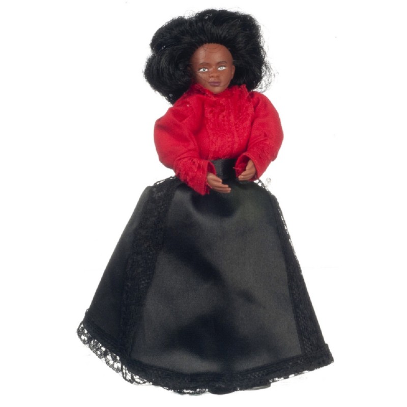 Dolls House Victorian Black Mother Mum Lady Miniature 1:12 People 