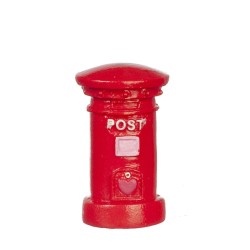 Dolls House Red British Post Office Letter Mail Pillar Box Miniature Accessory