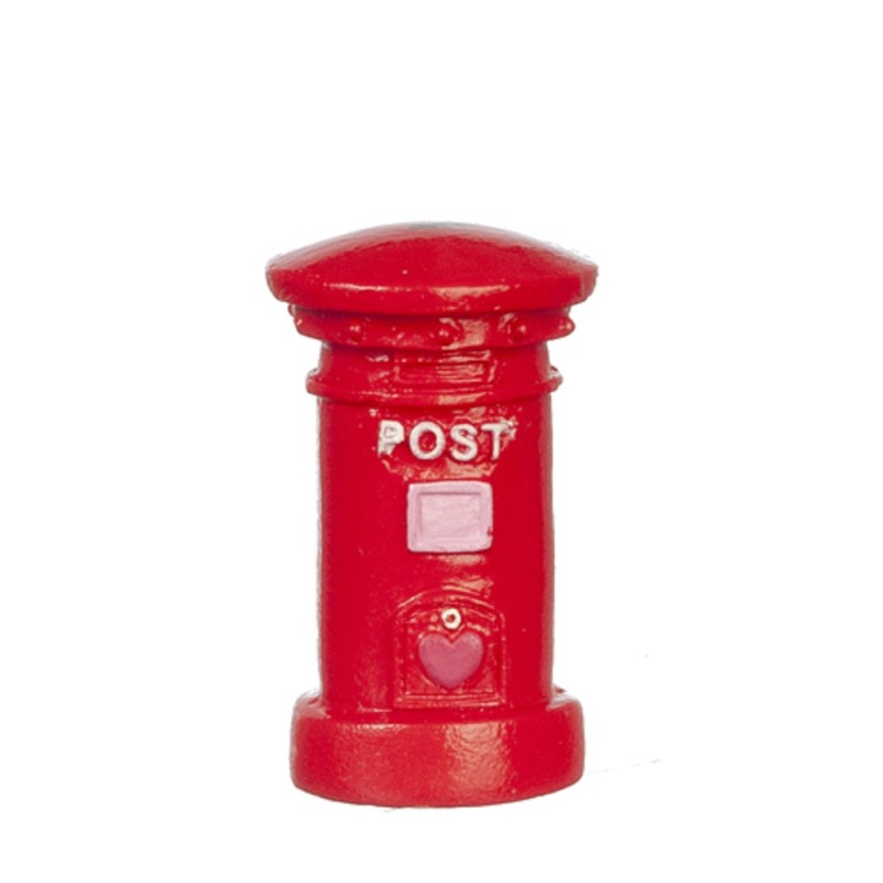 Dolls House Red British Post Office Letter Mail Pillar Box Miniature Accessory