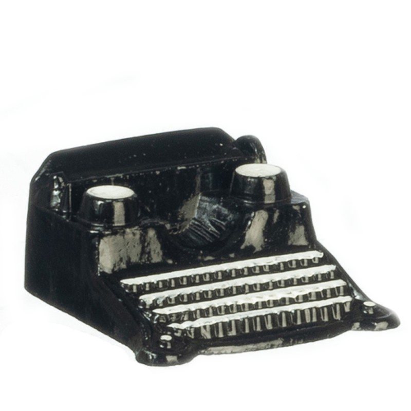 Dolls House Black & White Classic Typewriter Miniature Study Office Accessory 