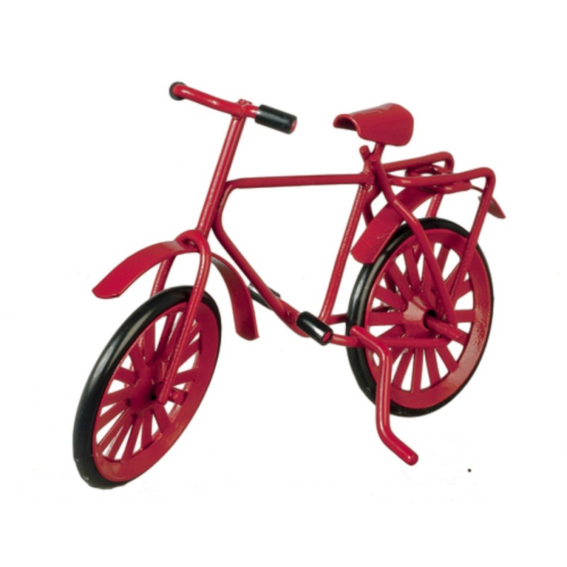 Dolls House Red Metal Bicycle Bike Miniature 1:12 Scale Garden Accessory Small