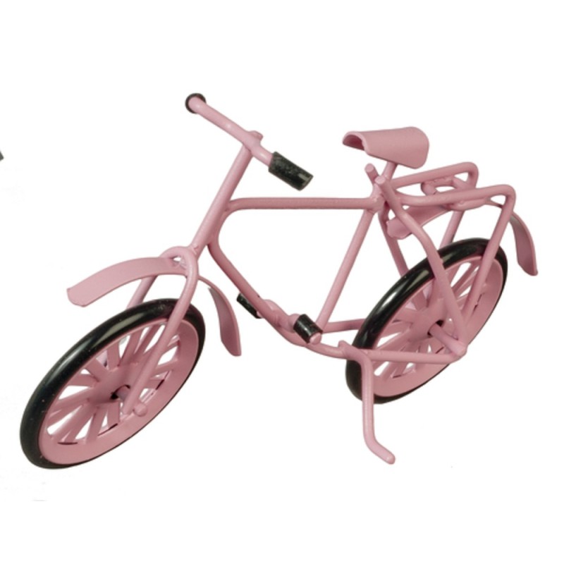 Dolls House Small Pink Bicycle Bike Miniature 1:12 Scale Garden Accessory 