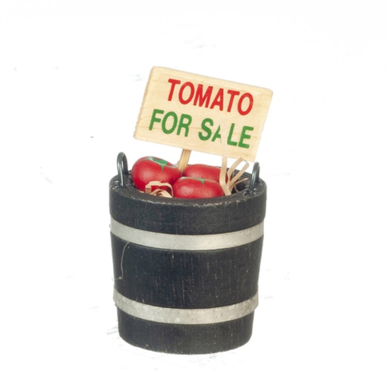 Dolls House Bucket of Tomatoes For Sale Miniature Greengrocers Shop Accessory