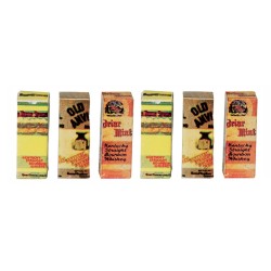 Dolls House Vintage Whiskey Bottle Boxes Set of 6 Whisky Pub Bar Shop Accessory 